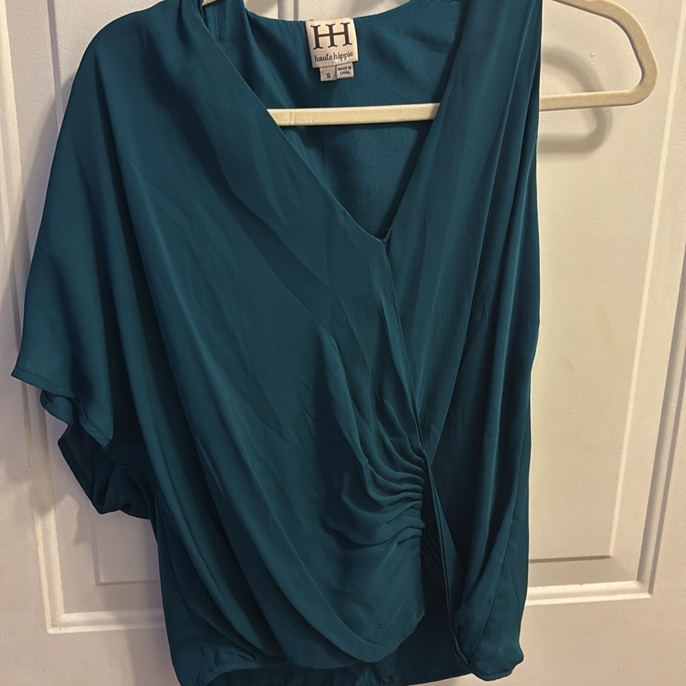 H by Halston Deep Teal Blouse